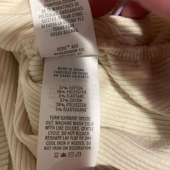 Aerie Text Me Ribbed Crop Tank Top Size XS - Picture 9 of 9